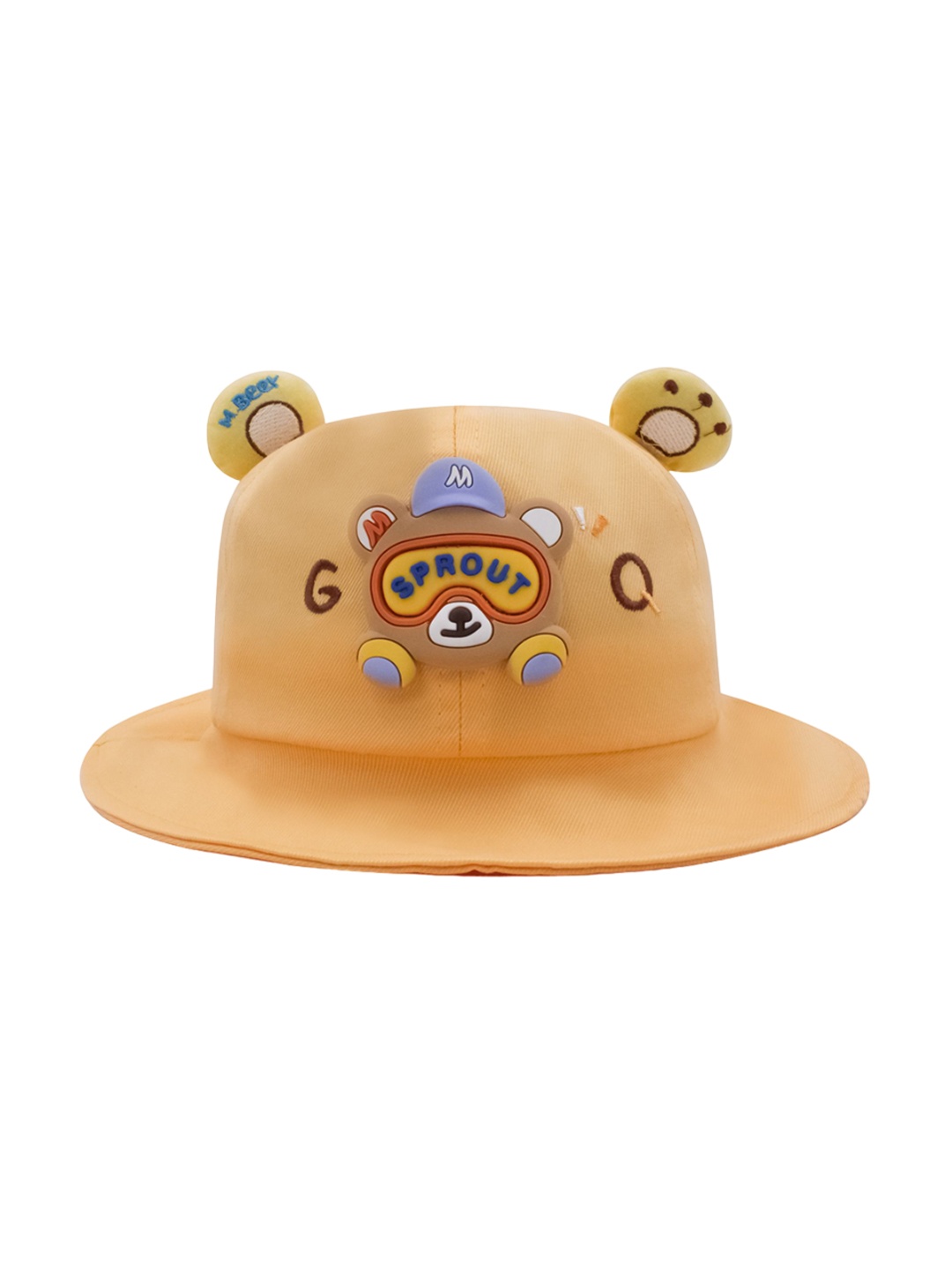 

JENNA Unisex Kids Yellow Embroidered Bucket Hat