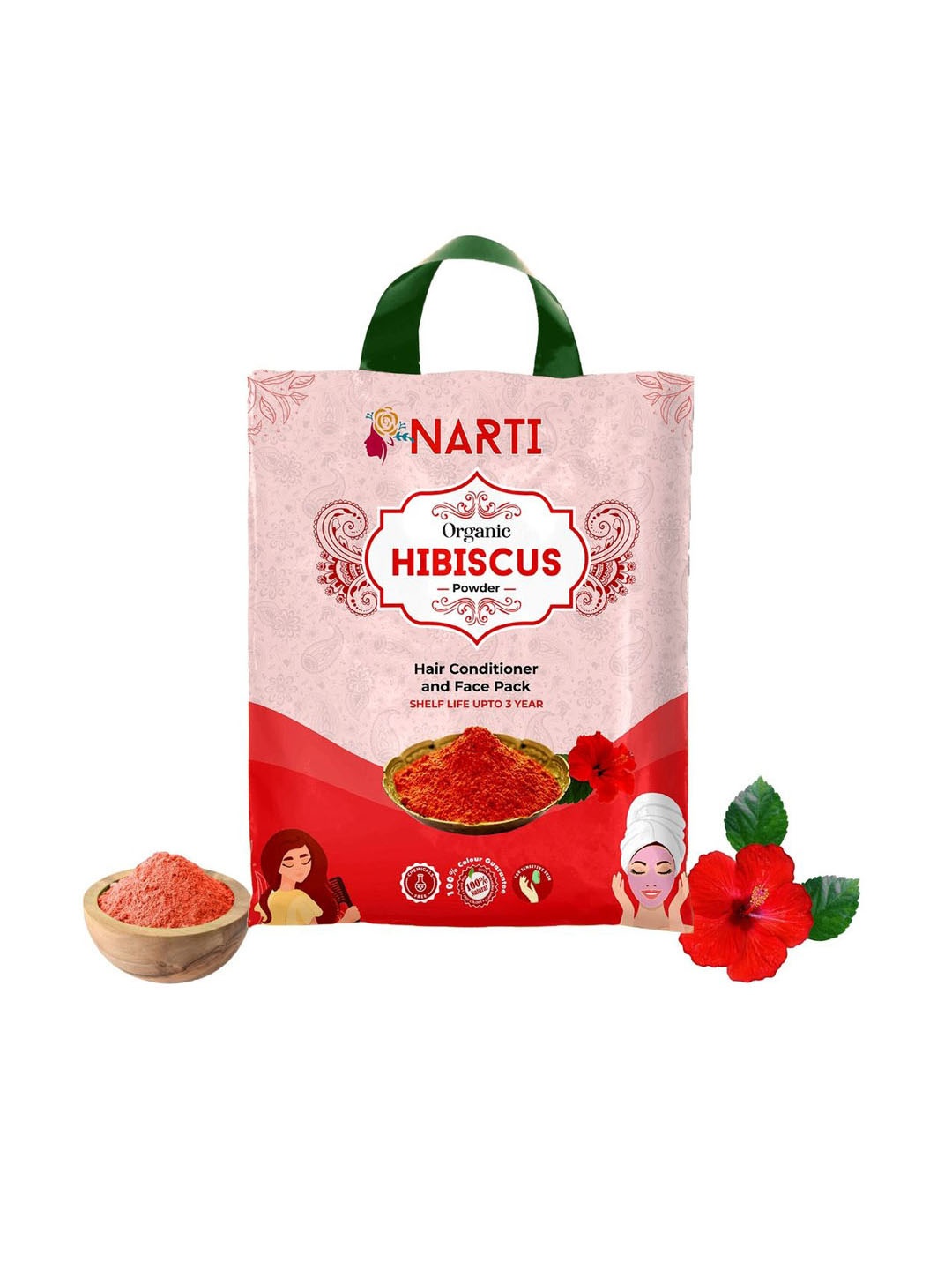 

NARTI Organic Hibiscus Powder 300g, Red