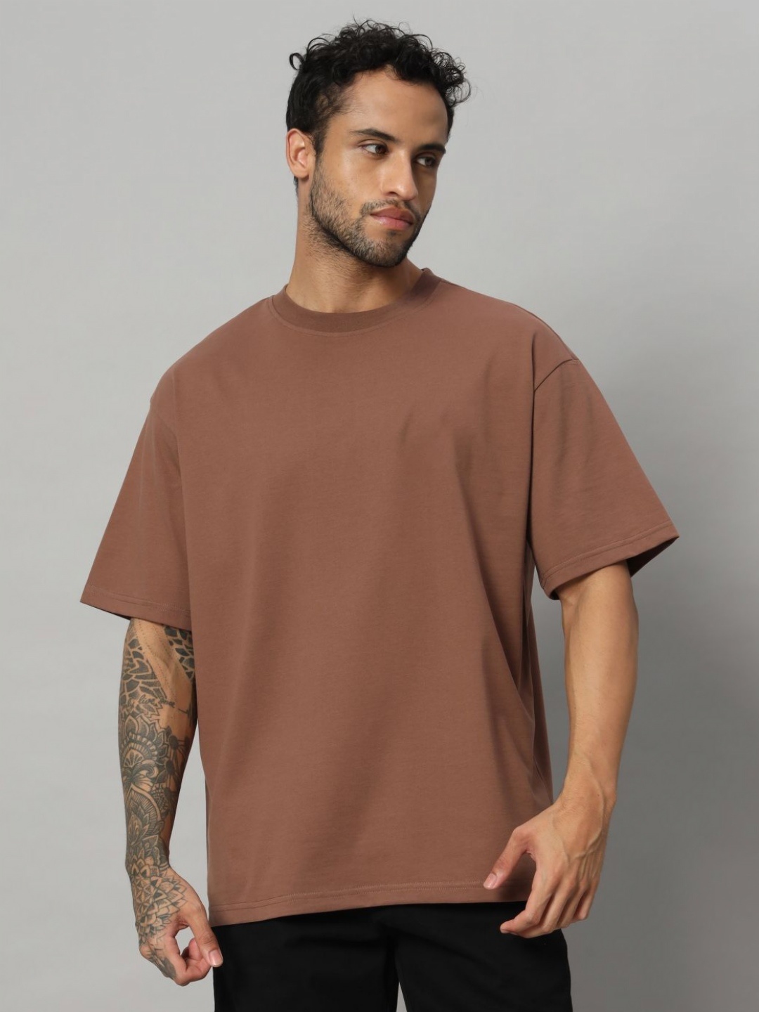 

SWAGNOX Men Pockets T-shirt, Brown