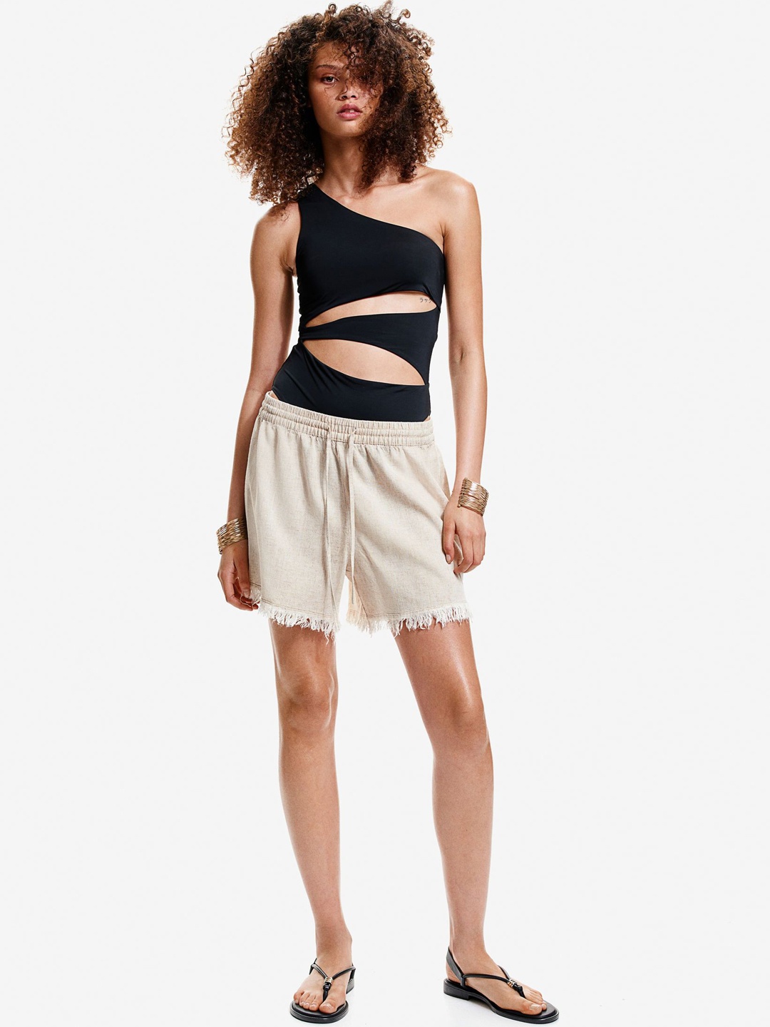 

H&M Pull-On Shorts, Beige