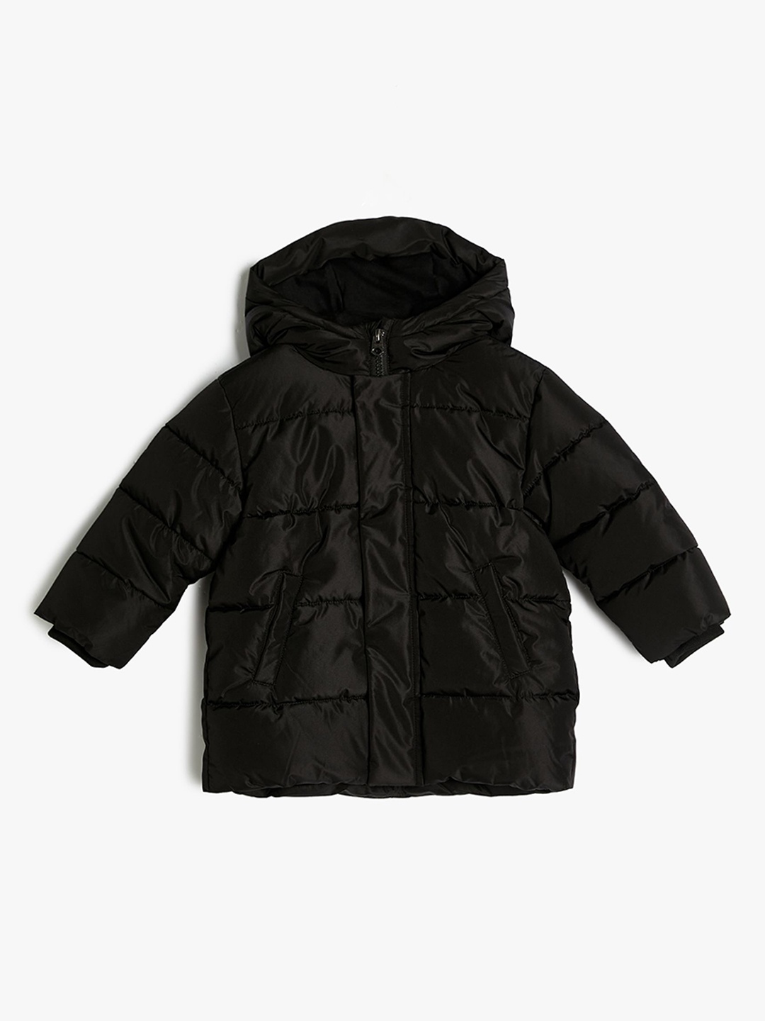 

Koton Boys Hooded Solid Puffer Jacket, Black