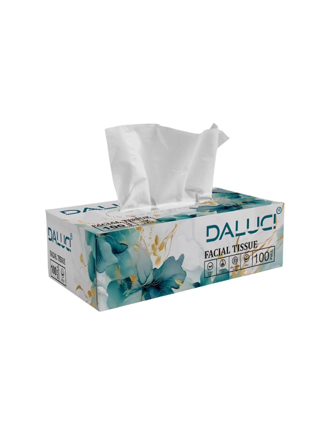 

DALUCI 2-Ply Facial Tissue Box - 100 Pulls, White