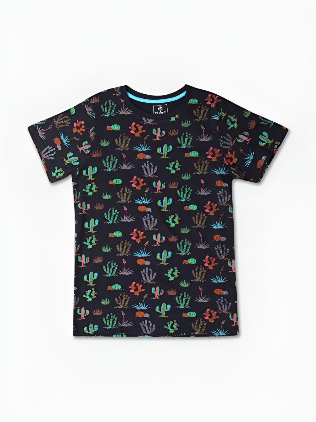 

V-Mart Boys Abstract Printed Round Neck Cotton T-Shirt, Navy blue