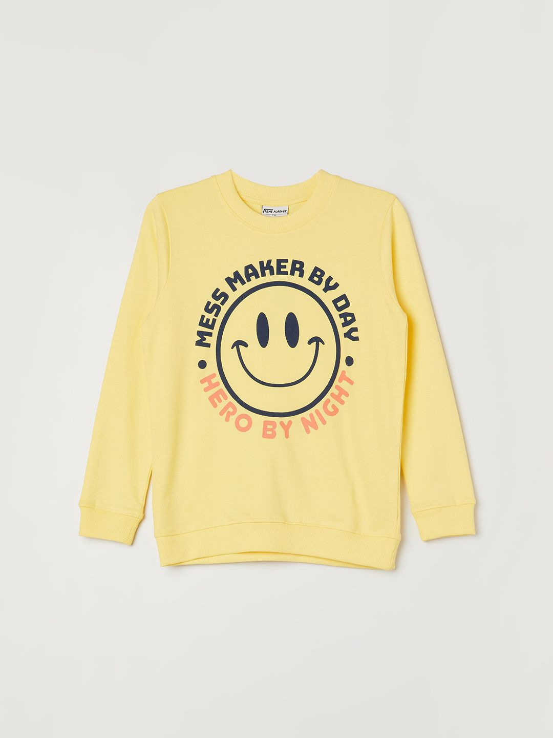 

Fame Forever by Lifestyle Boys Printed Sweatshirt, Yellow