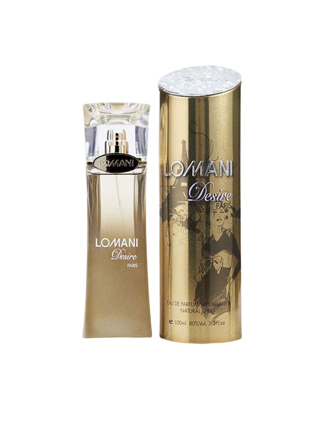 

Lomani Paris Desire Natural Spray Long Lasting Eau De Parfum - 100ml, Gold