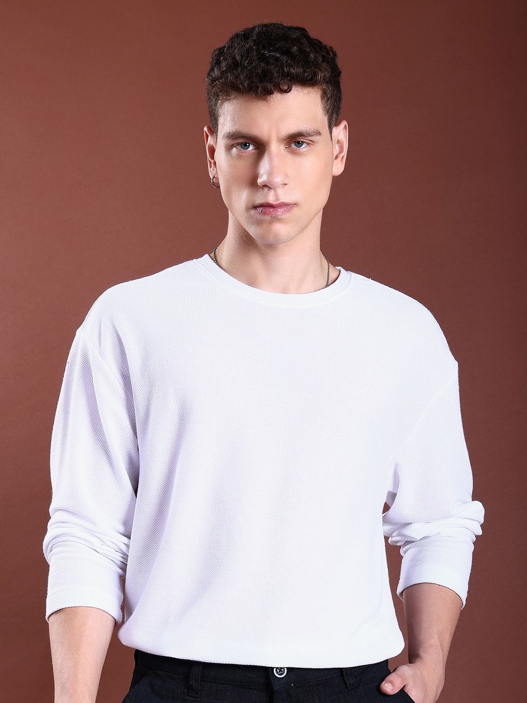 

HIGHLANDER Men Raw Edge T-shirt, White