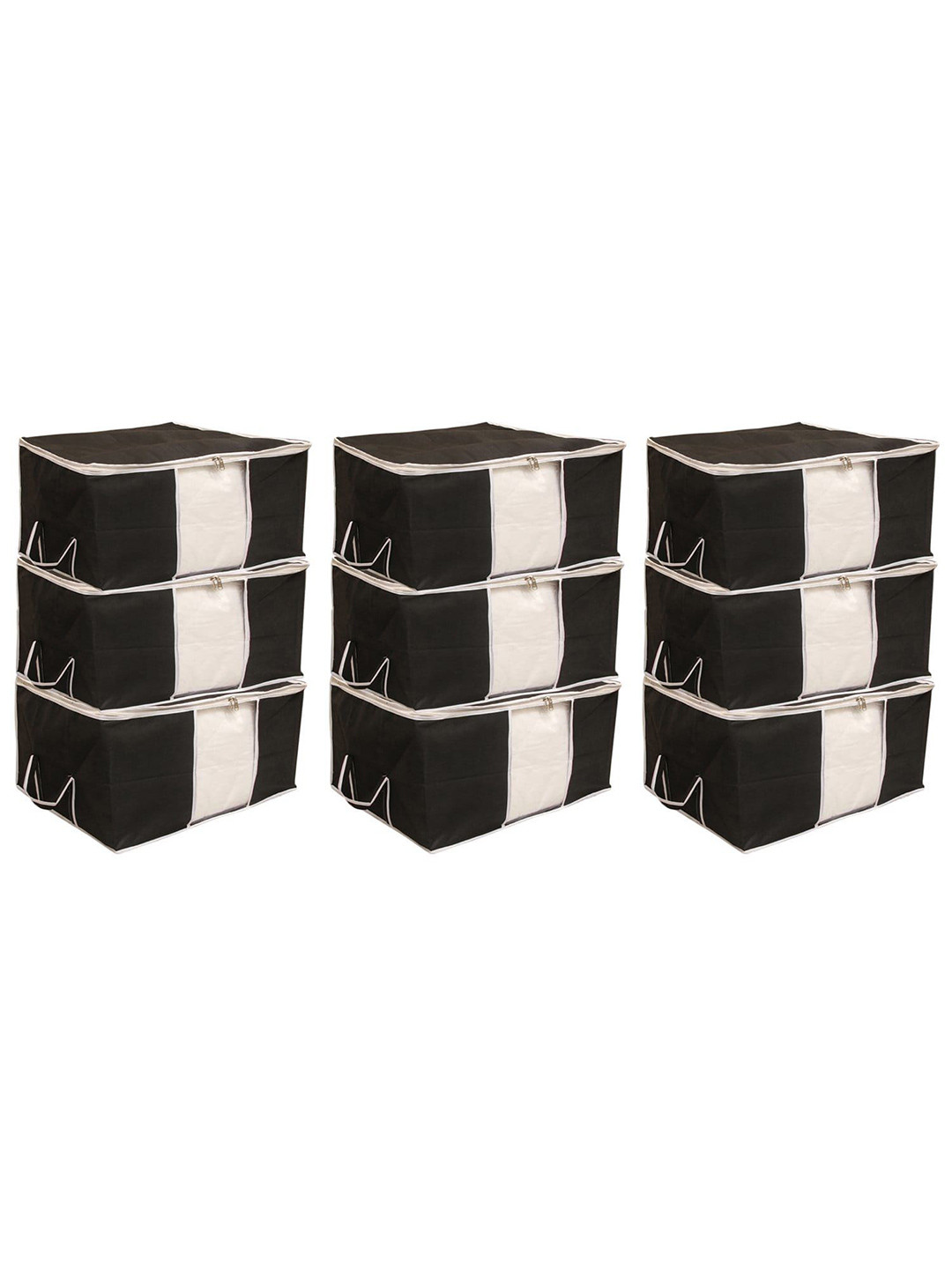 

Kuber Industries Black 9 Pieces Multi-Utility Organisers