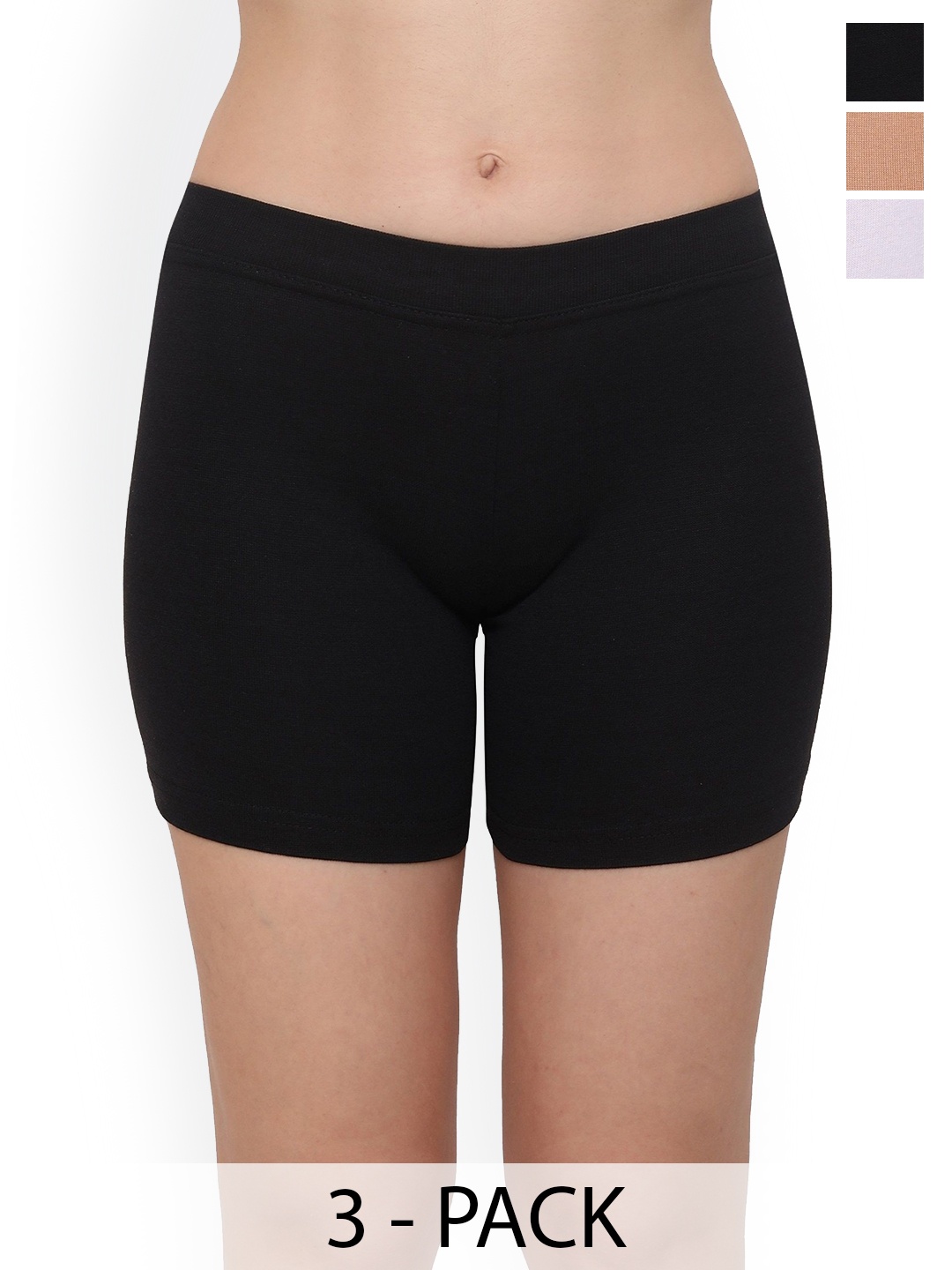 

Glamoras Women Cycling Sports Shorts with Antimicrobial Technology, Black