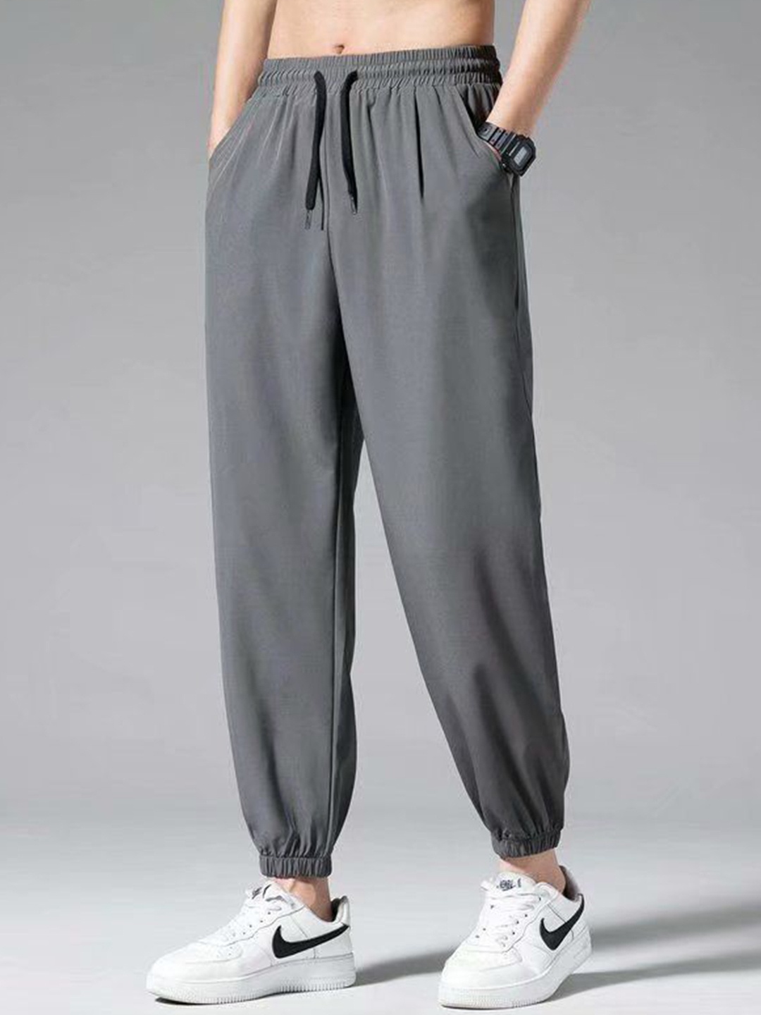 

StyleCast Men Mid-Rise Joggers, Grey