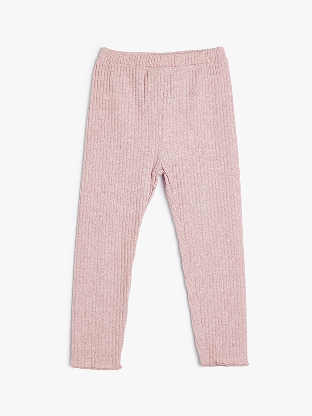 

Koton Girls Knitted Ankle-Length Leggings, Pink