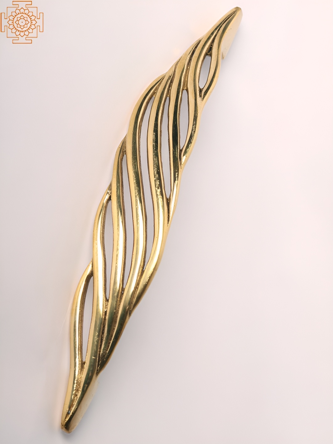 

Exotic India Brass Designer Door Handle, Gold