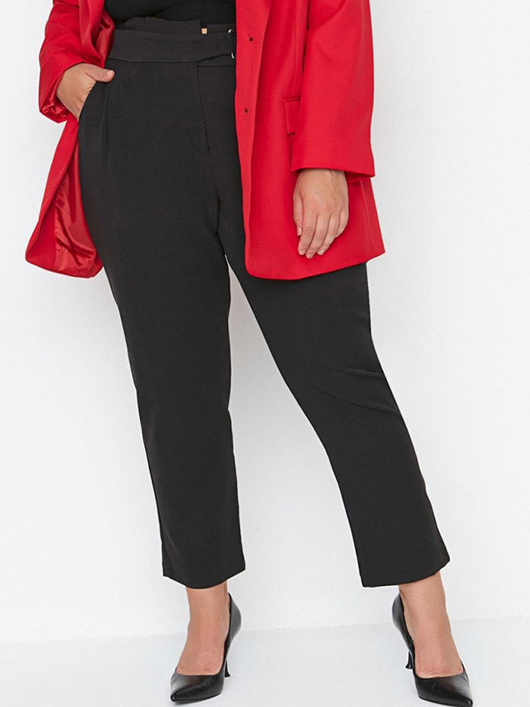 

Trendyol Women Polyester Trousers, Na
