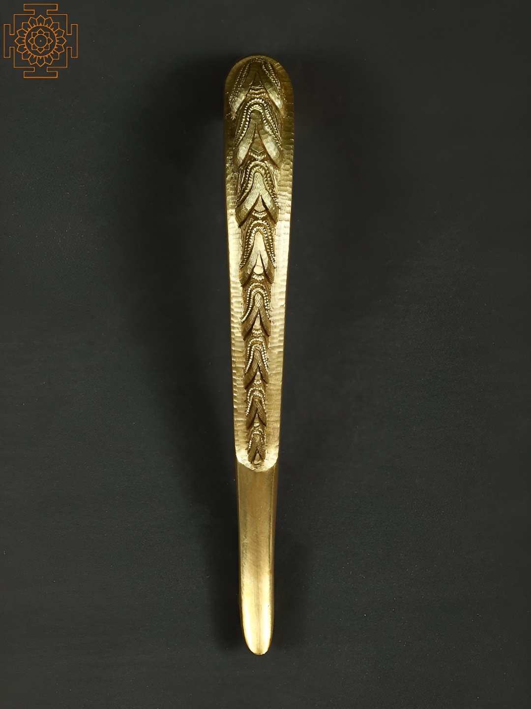 

Exotic India 11" Brass Main Door Handle, Gold