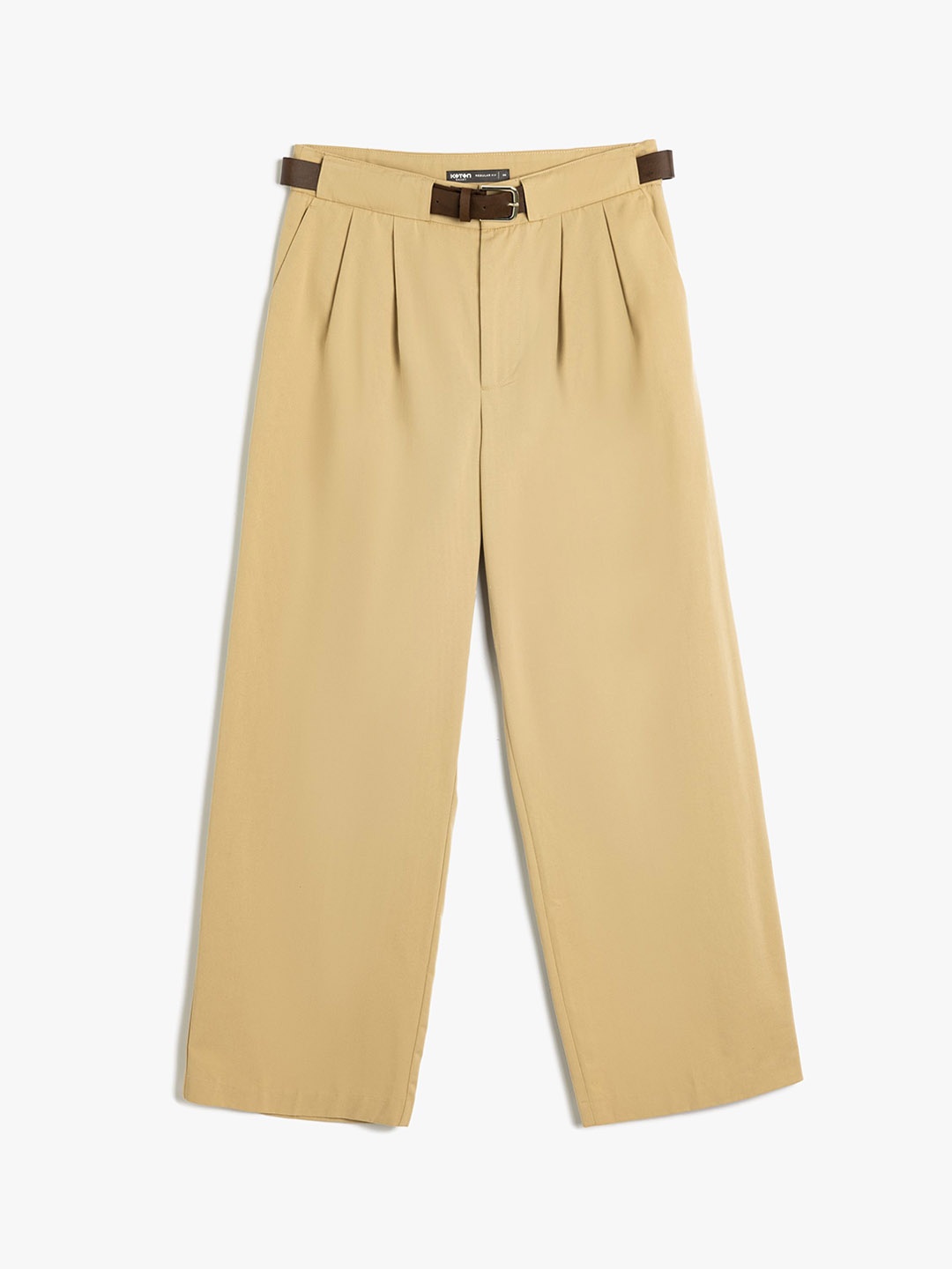 

Koton Men Pleated Trousers, Beige