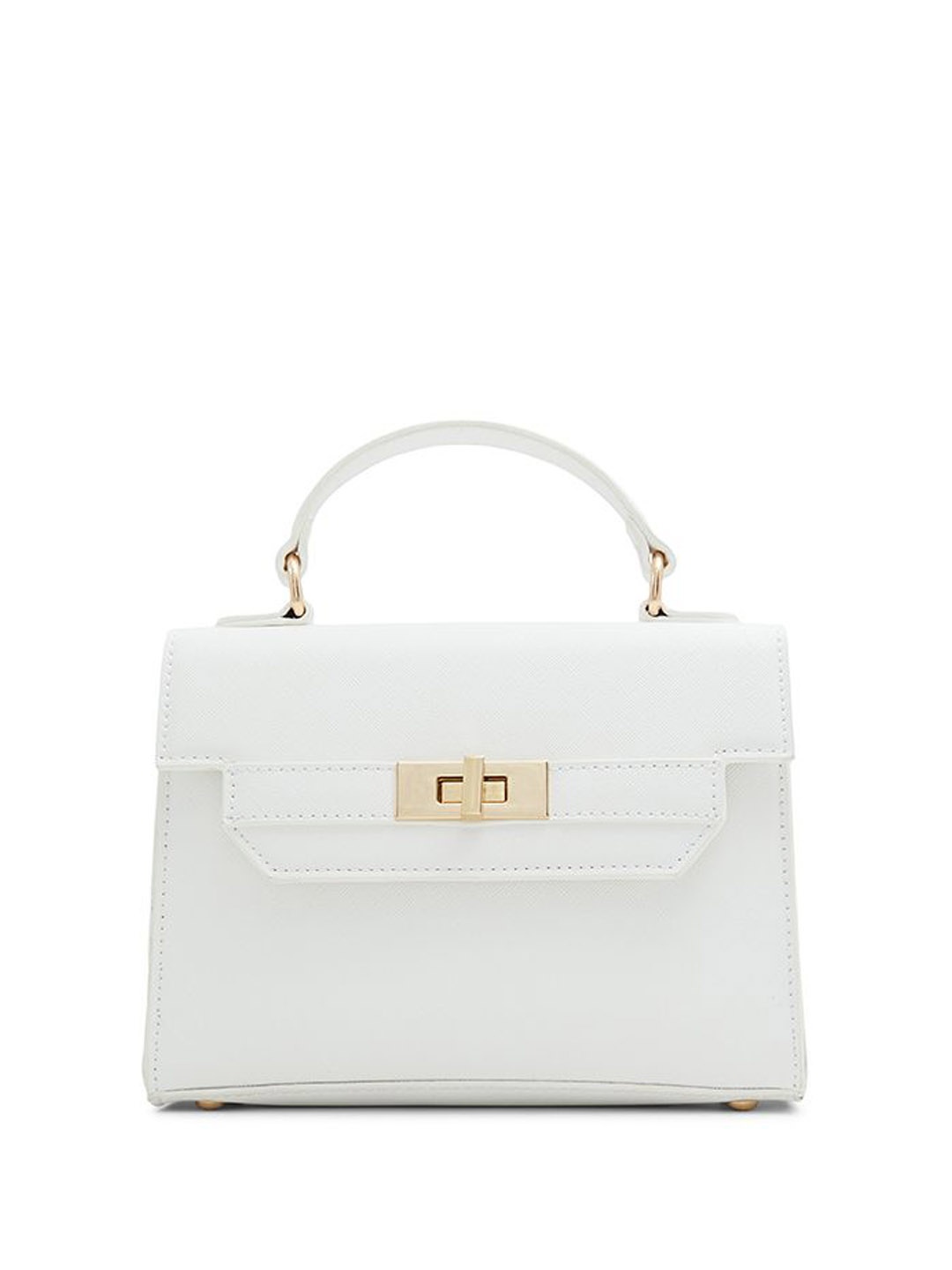 

ALDO Textured PU Structured Satchel with Quilted, White