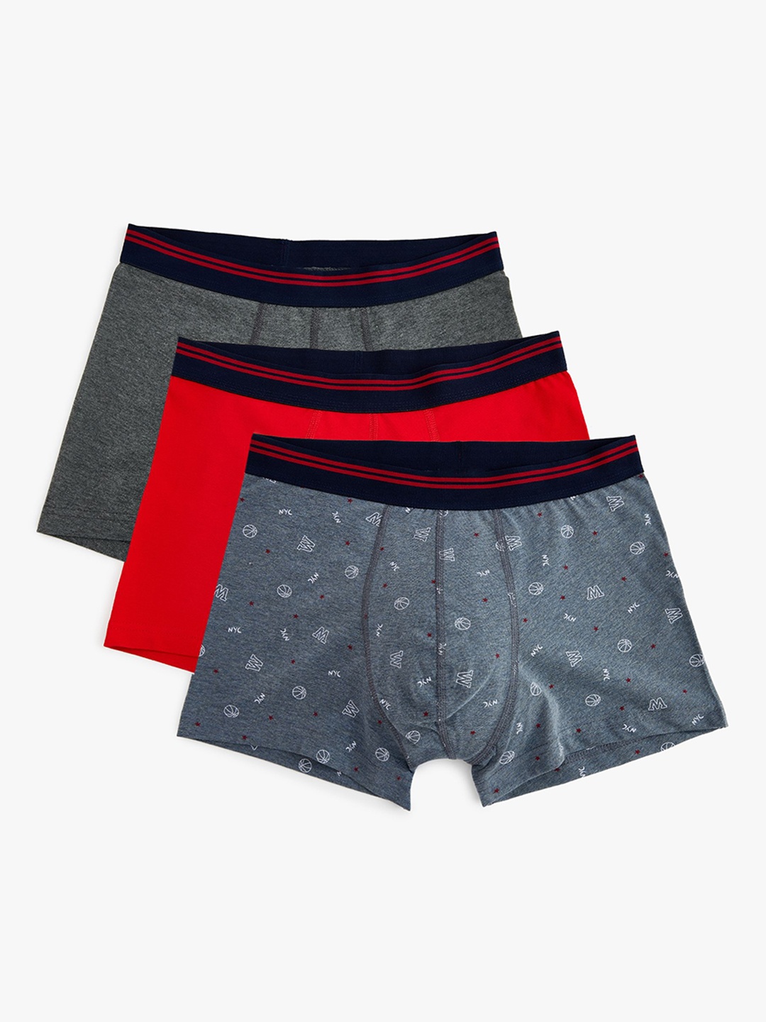 

Koton Pack Of 3 Printed Boxers-8684287708051, Blue
