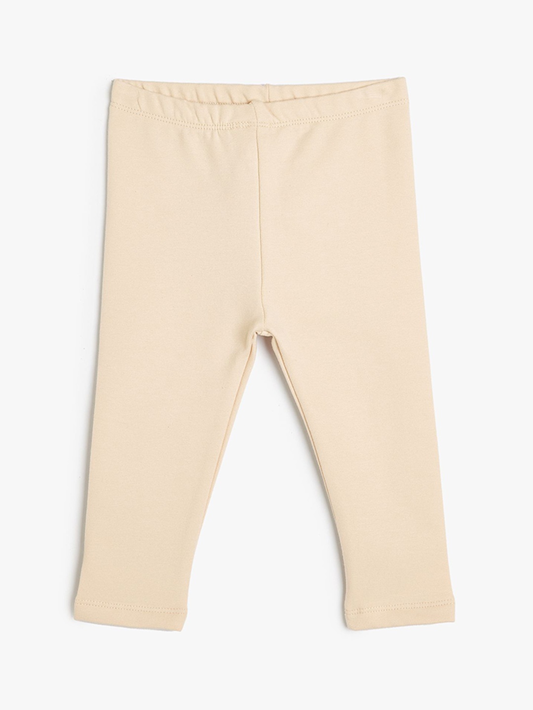 

Koton Girls Knitted Ankle-Length Leggings, Beige
