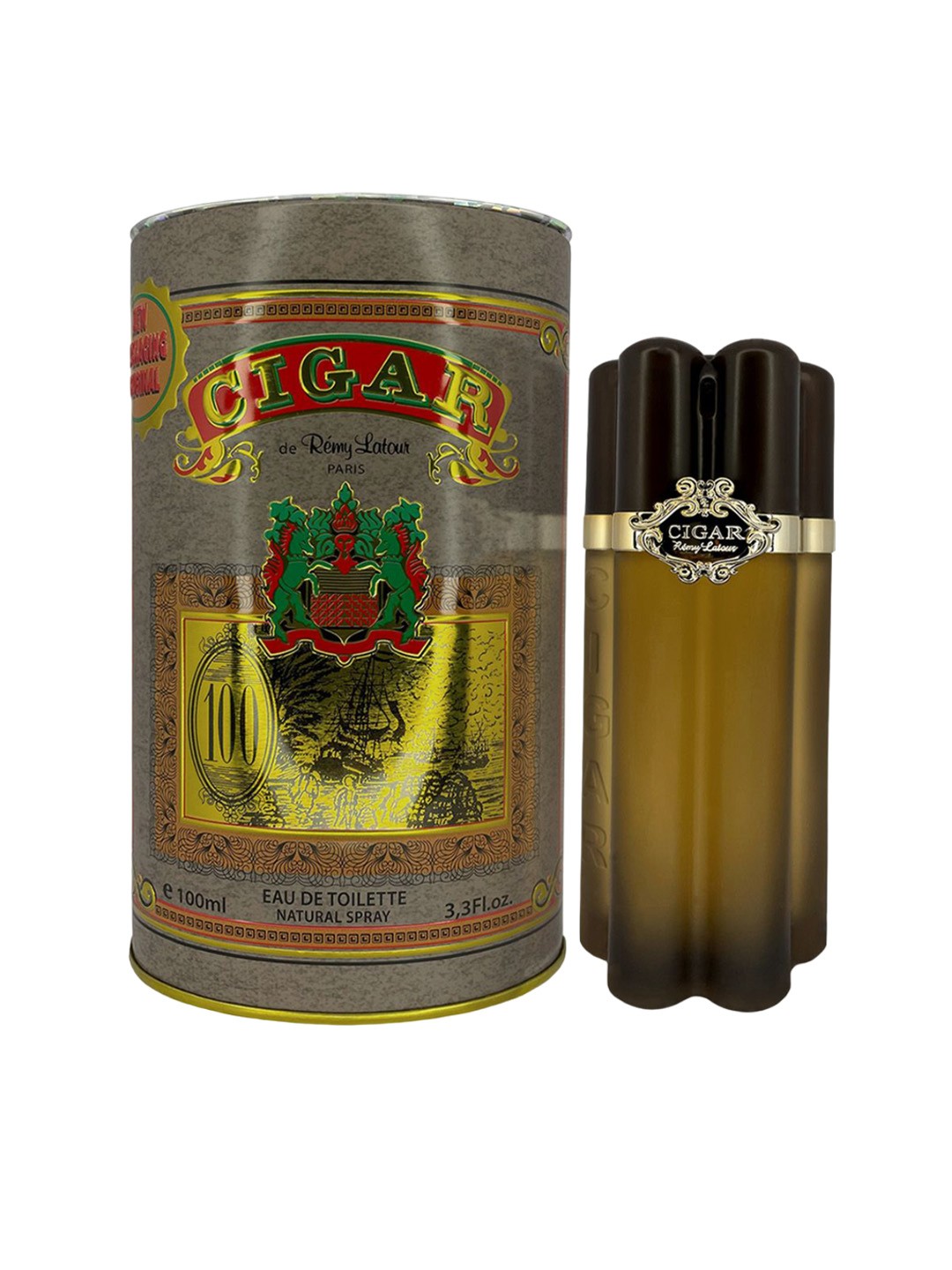 

Lomani Paris Set Of 2 Cigar Brown Edu De Perfume-100ml Each, Gold