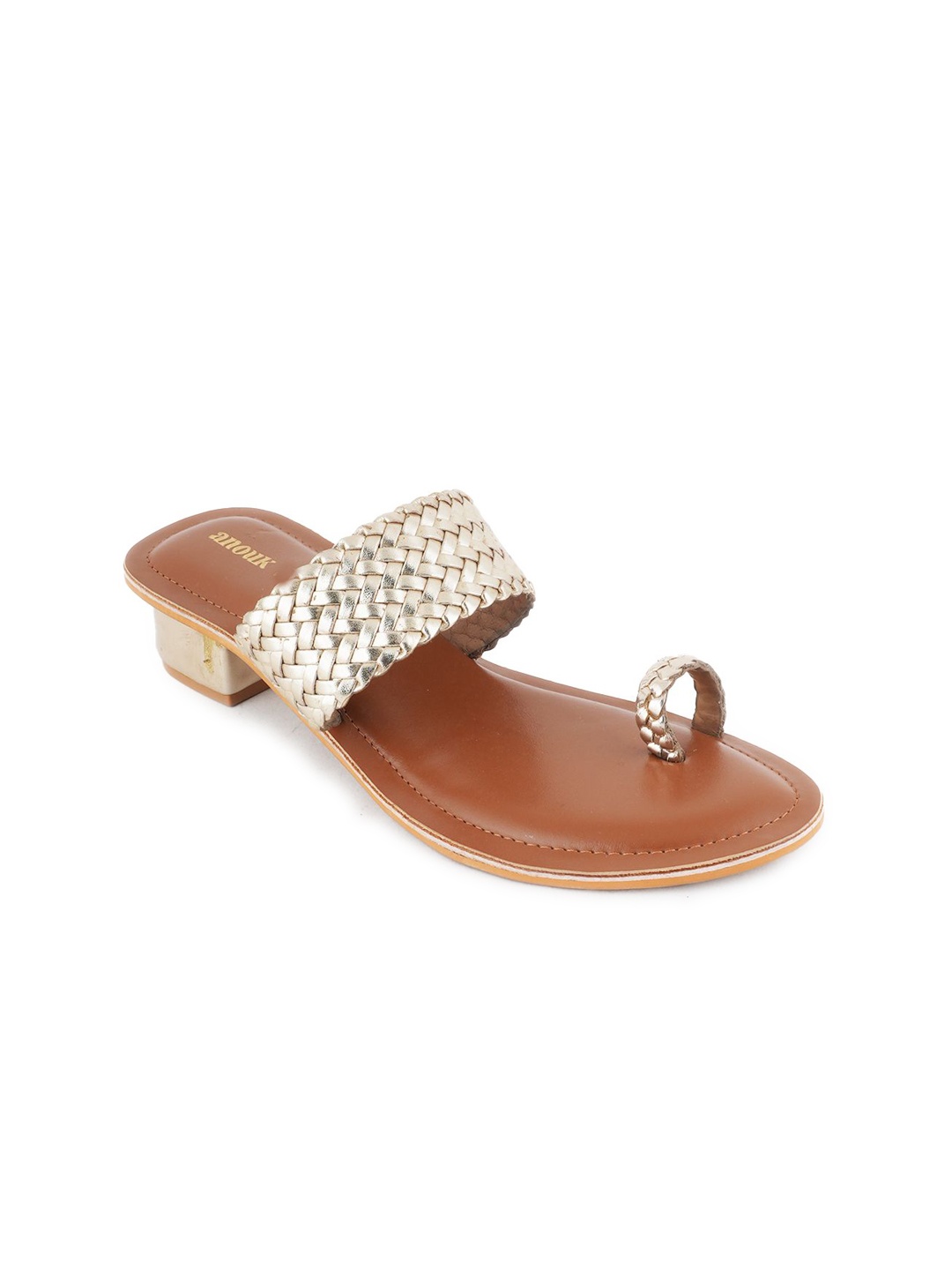 

Anouk Women Ethnic Block Sandals, Gold