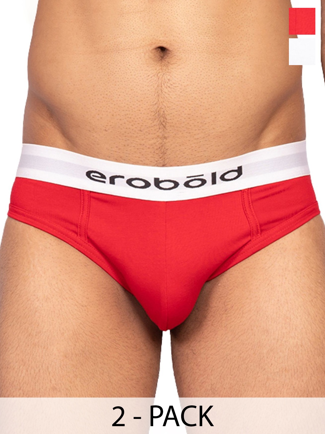 

EROBOLD Pack Of 2 Hipster Briefs MBRC2-BR17MW1MM, Maroon