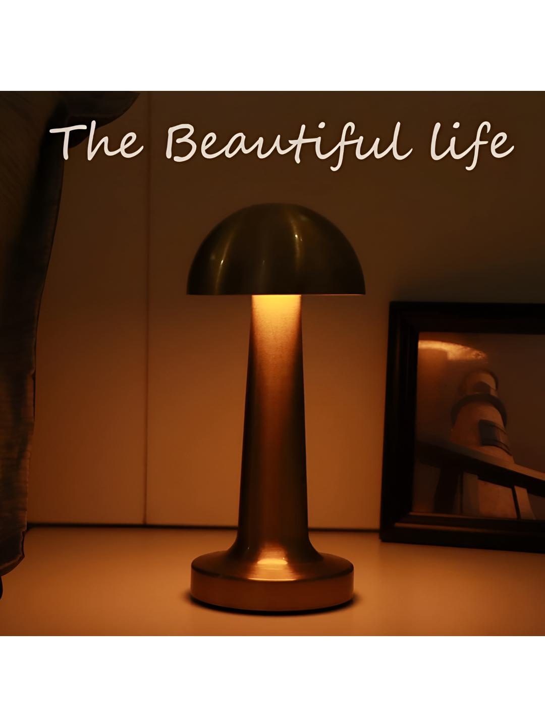 

CORAL TREE Gold-Toned Metal Contemporary Semi-Sphere Table Lamp