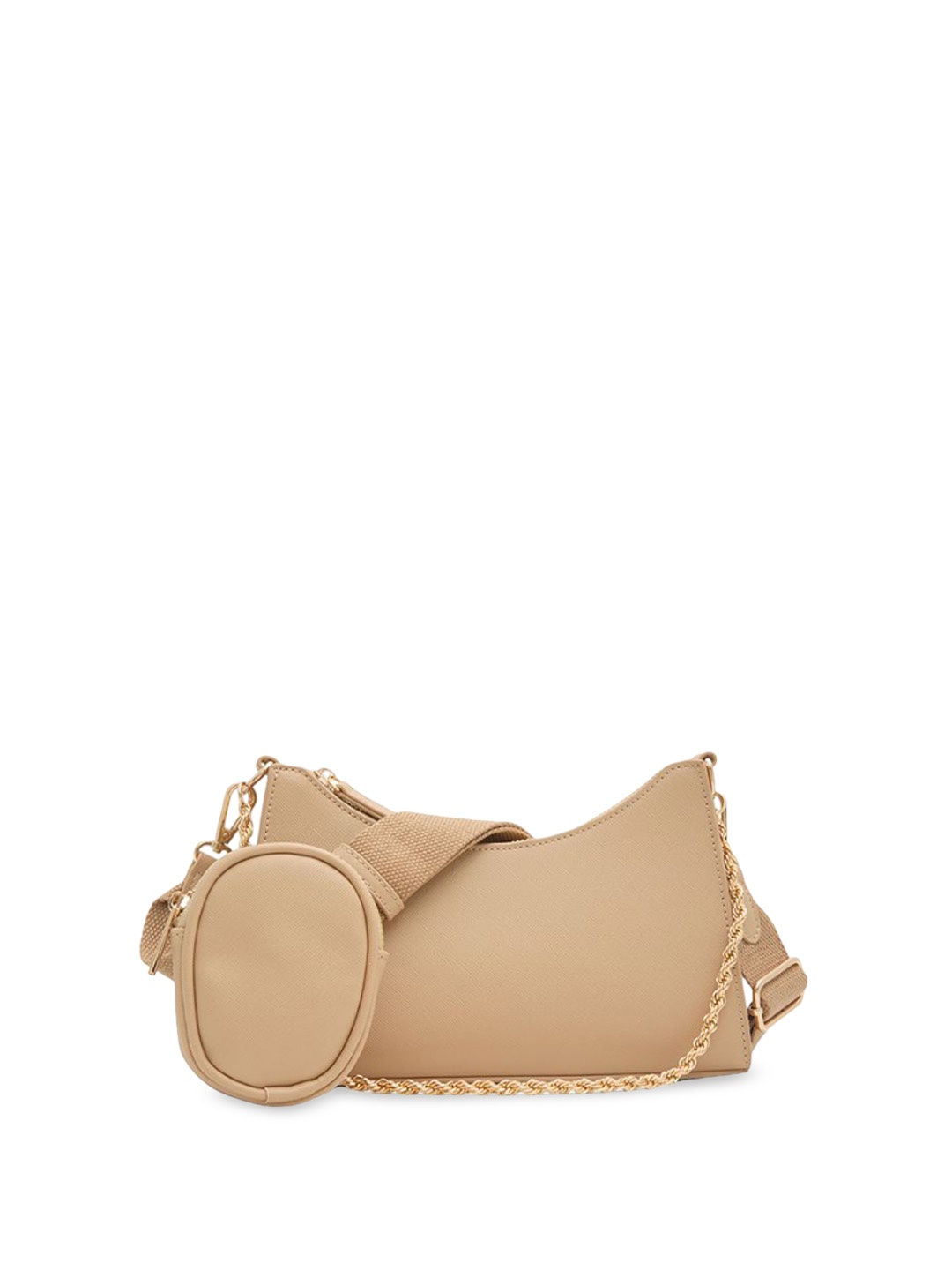 

ALDO PU Bowling Sling Bag with Tasselled, Beige