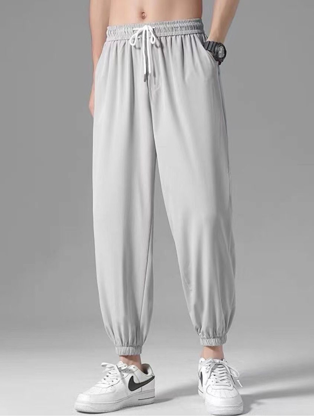 

StyleCast Men Mid-Rise Joggers, Beige