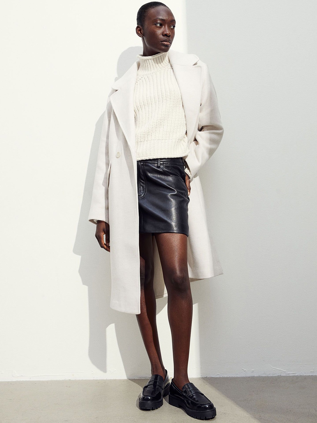 

H&M Double-Breasted Coats, Beige