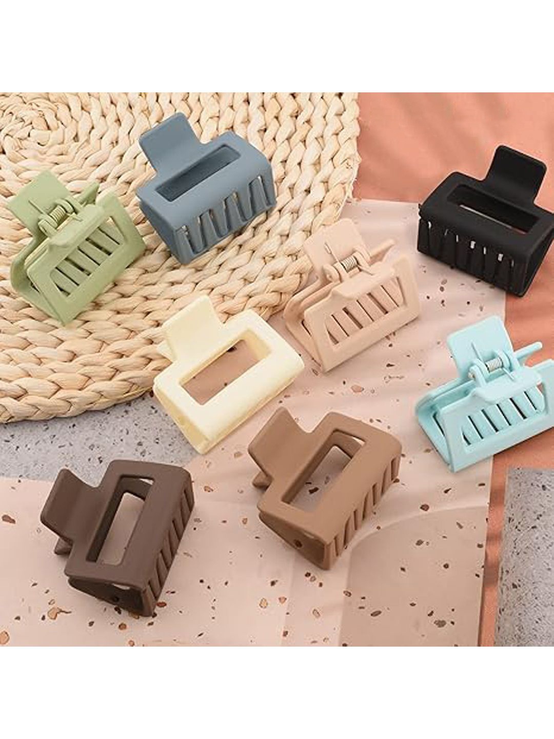 

Xivir Women Set of 8 Claw Clips, Beige