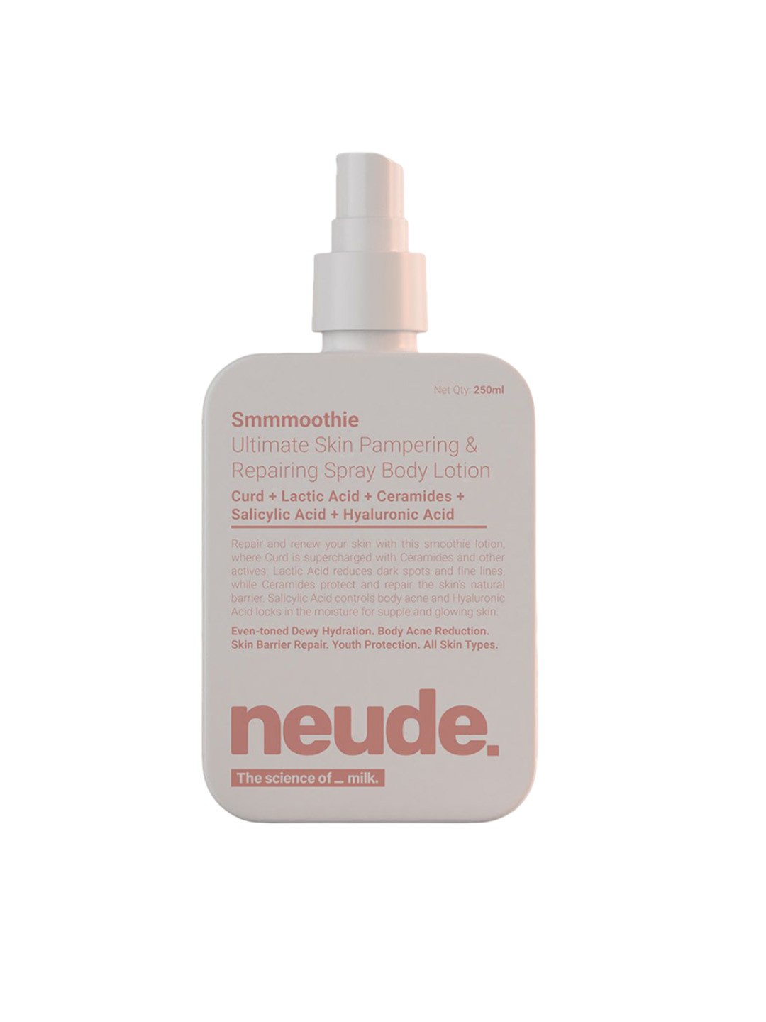 

Neude Skin Smmmoothie Moisturizing Body Lotion With Lactic Acid-250ml, White