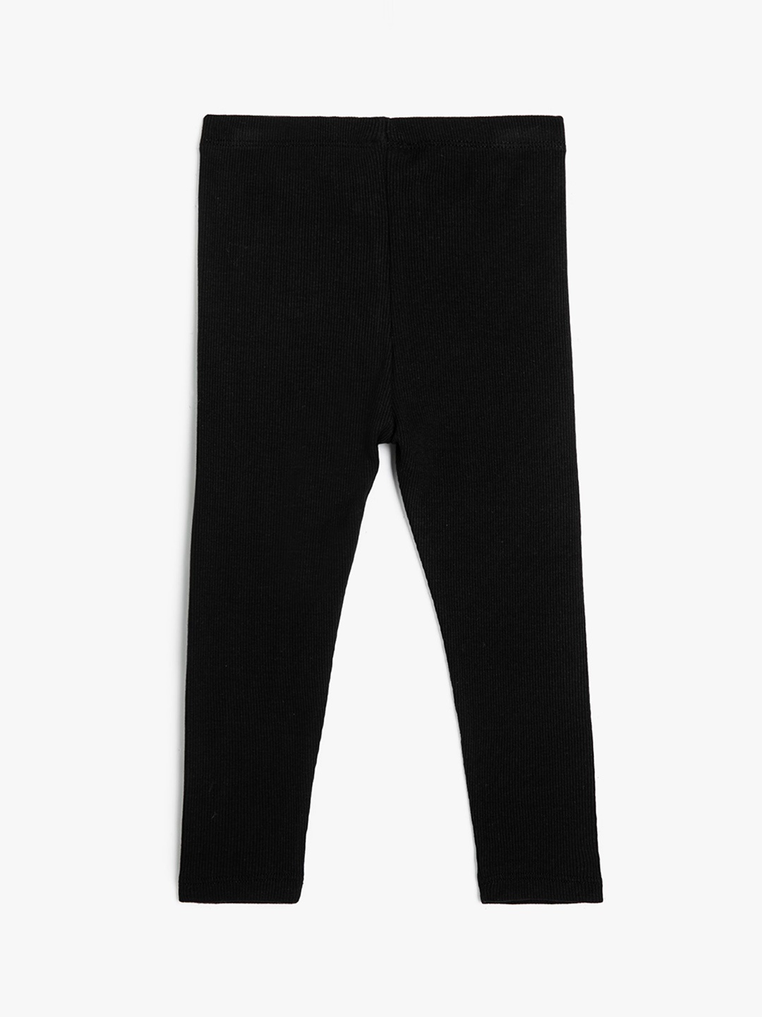 

Koton Girls Knitted Ankle-Length Leggings, Black