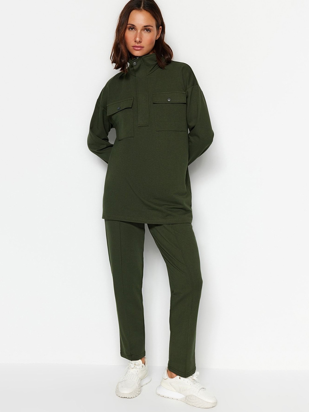 

Trendyol Zipper Long Sleeves Tracksuits, Olive