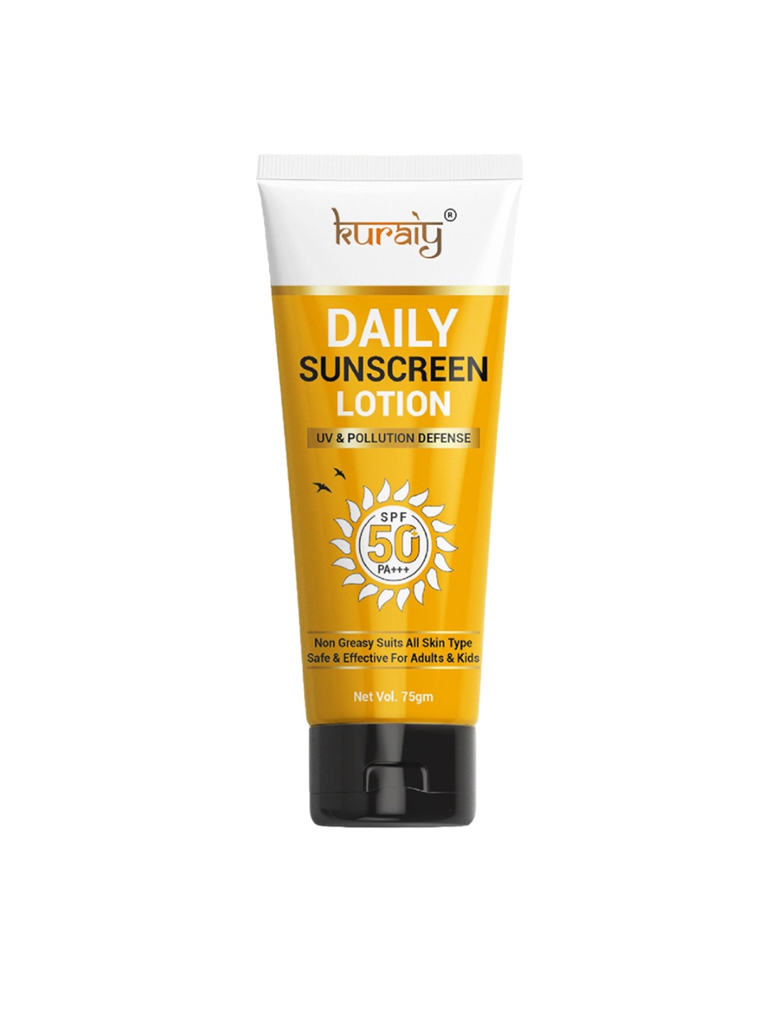 

KURAIY Face Sunscreen SPF 50 PA+++ 75 Ml, Yellow