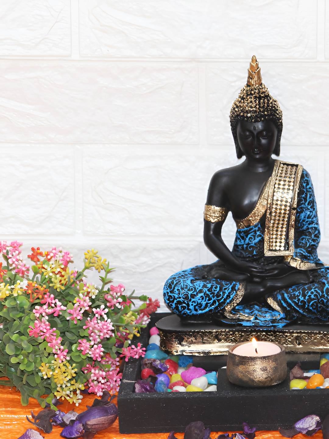 

BECKON VENTURE Blue Buddha Idol Showpiece