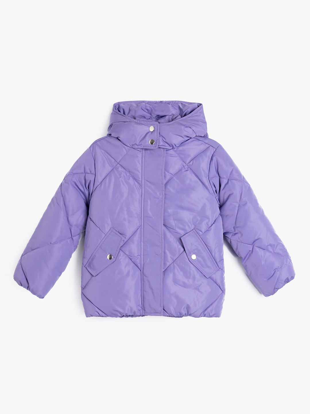 

Koton Girls Hooded Solid Puffer Jacket, Purple