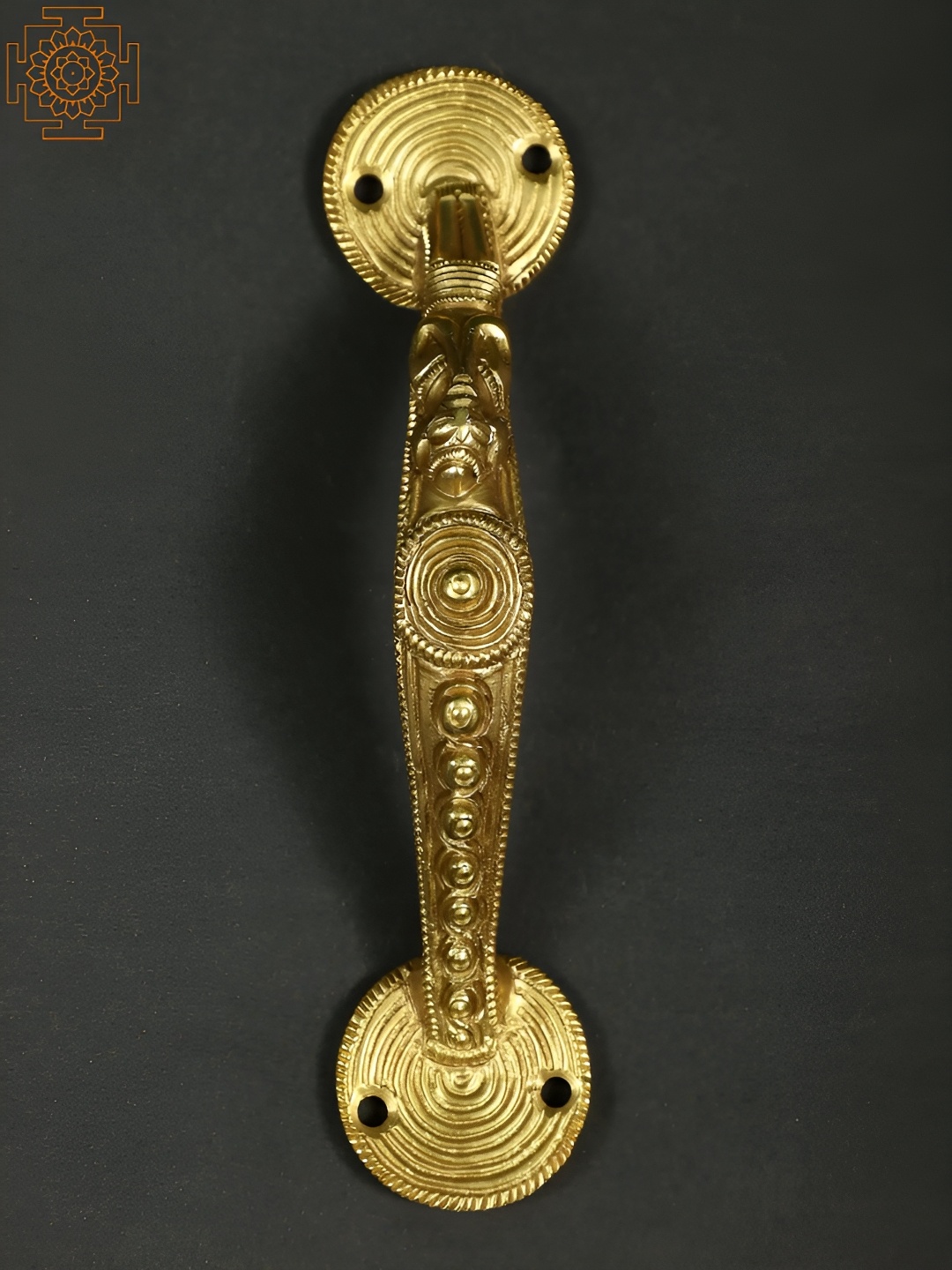 

Exotic India Brass Door Handle, Gold