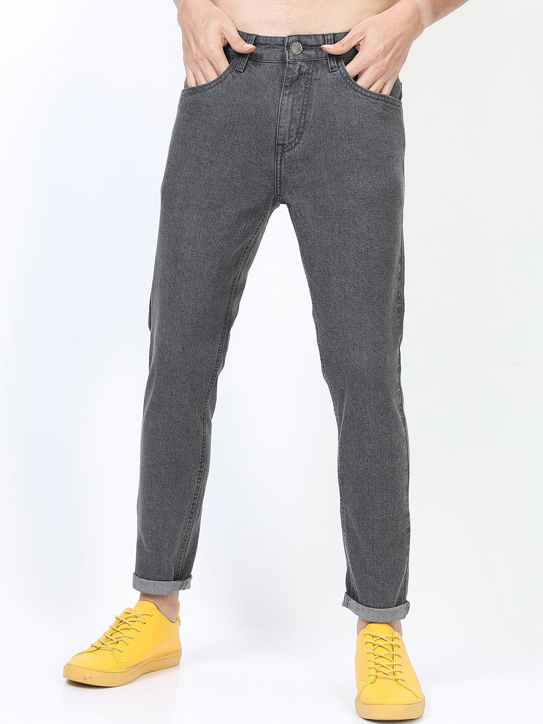 

HIGHLANDER Men Mid-Rise Skinny Fit Stretchable Jeans, Grey