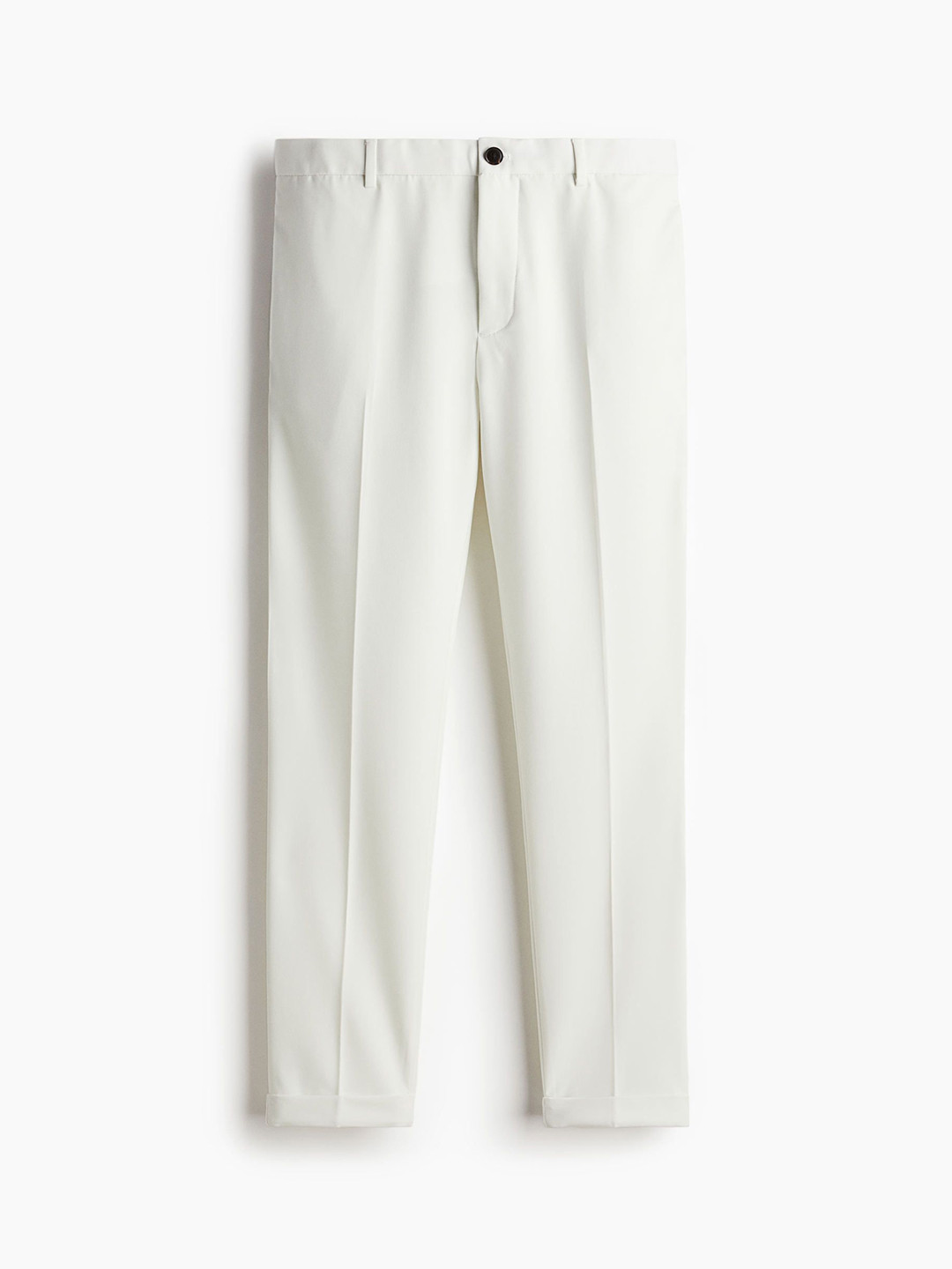 

H&M Slim Fit Tailored Trousers, White