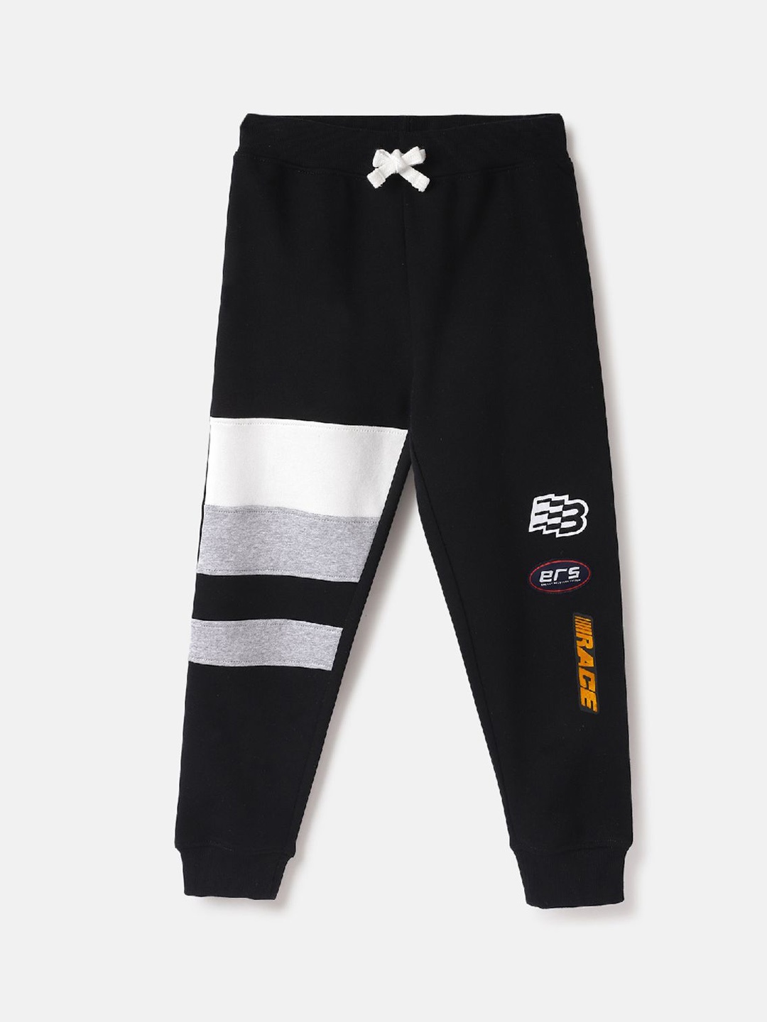 

United Colors of Benetton Infants Boys Printed Mid-Rise Joggers, Black