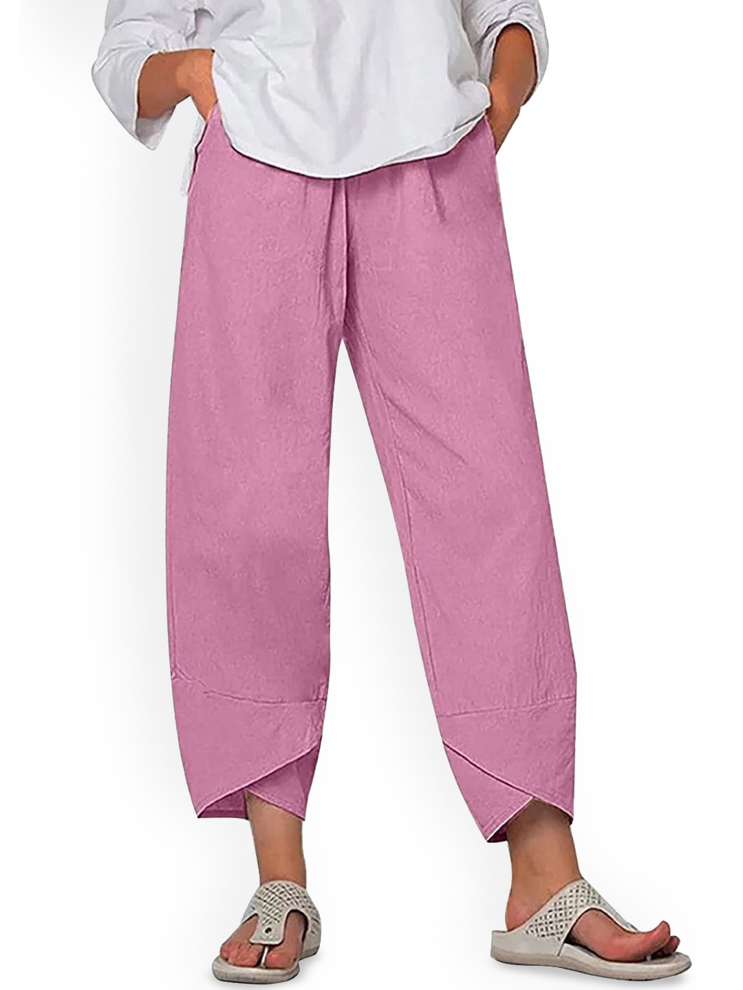 

StyleCast Women Relaxed Loose Fit Trousers, Purple