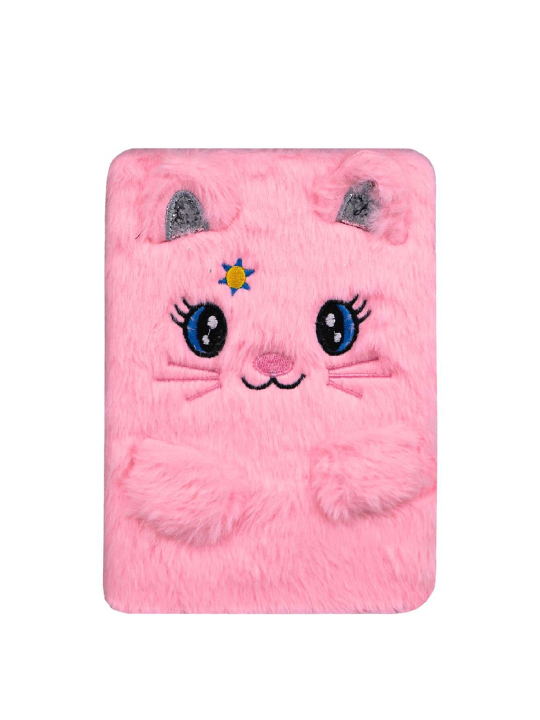 

Smily Kiddos Kitty Theme Fluffy Notebook Diary, Pink