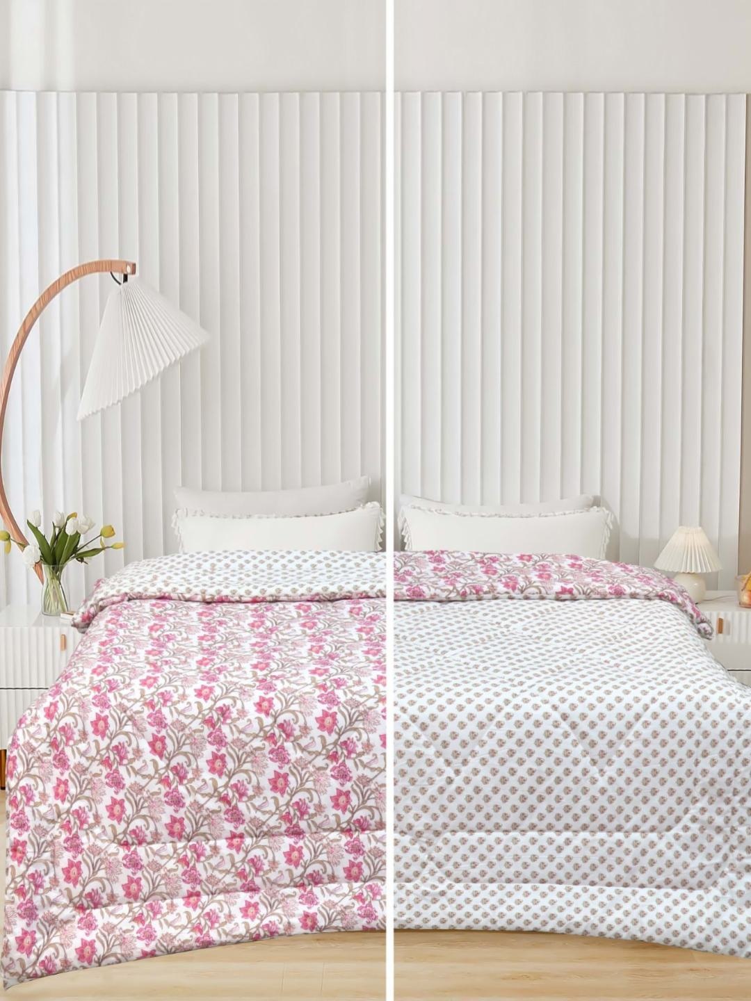 

Supreme Home Collective AC Room 300 GSM Double Bed Comforter, Pink