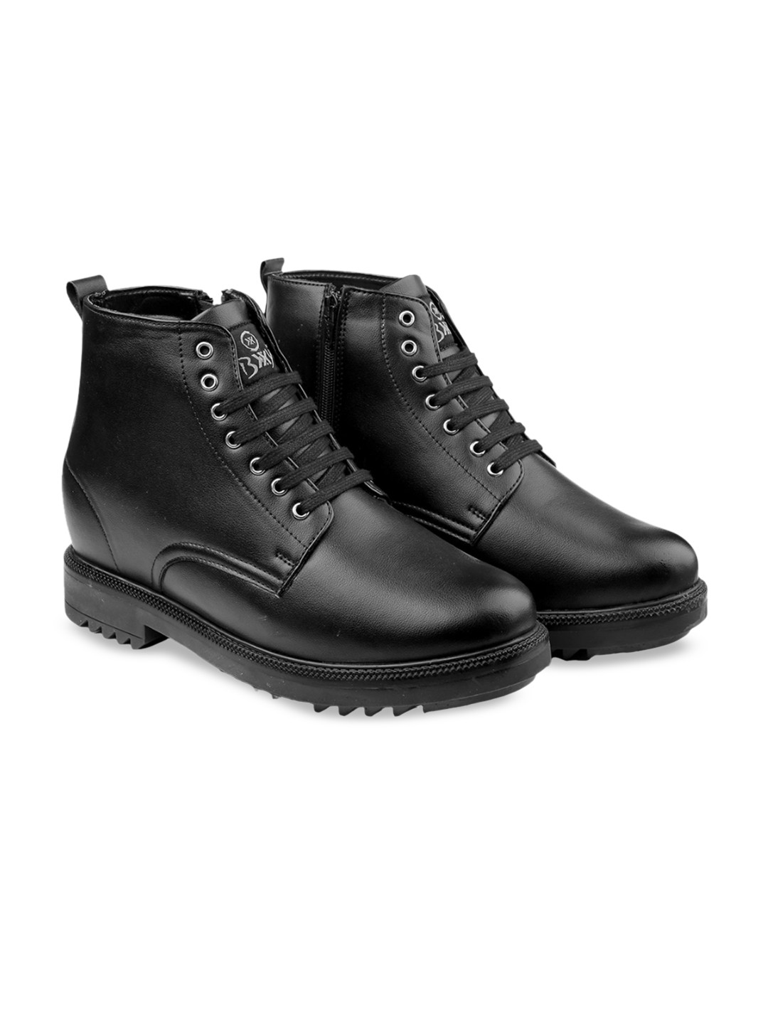 

Bxxy Men Formal Flatform Heeled Lace-up Boots, Black