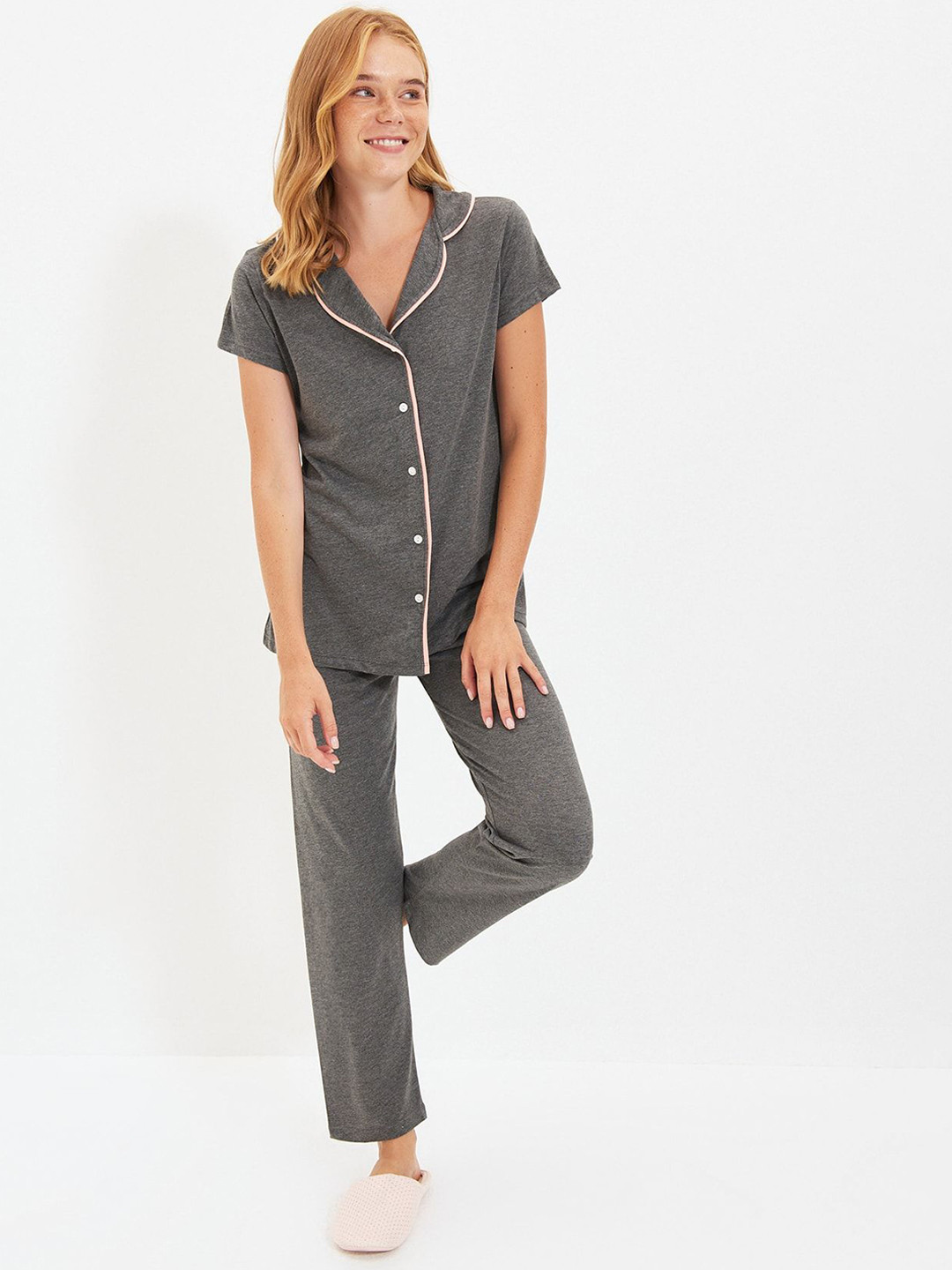 

Trendyol Women Night suit, Grey