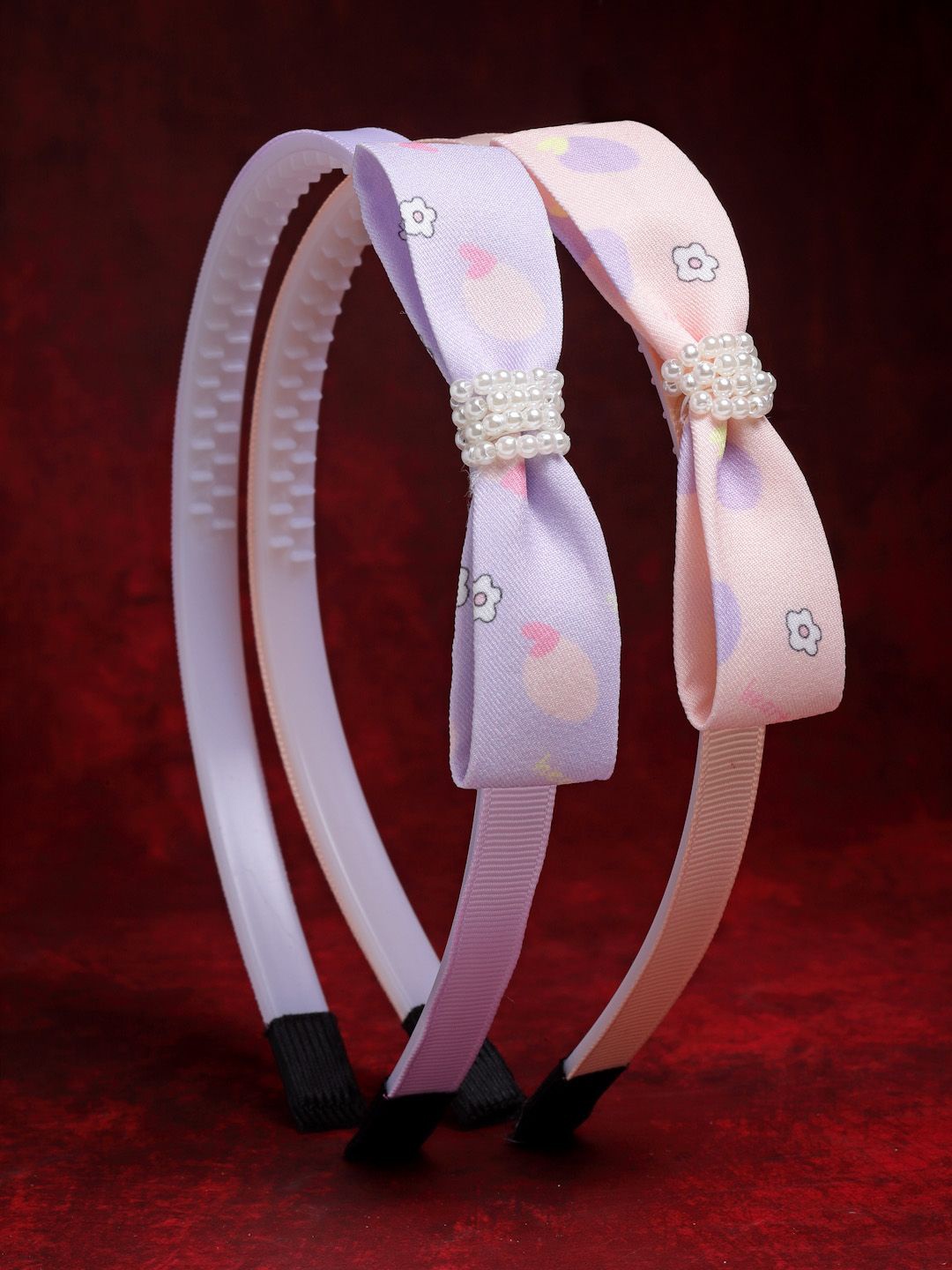 

Stoln Girls Set Of 2 Beaded Hairbands, Pink