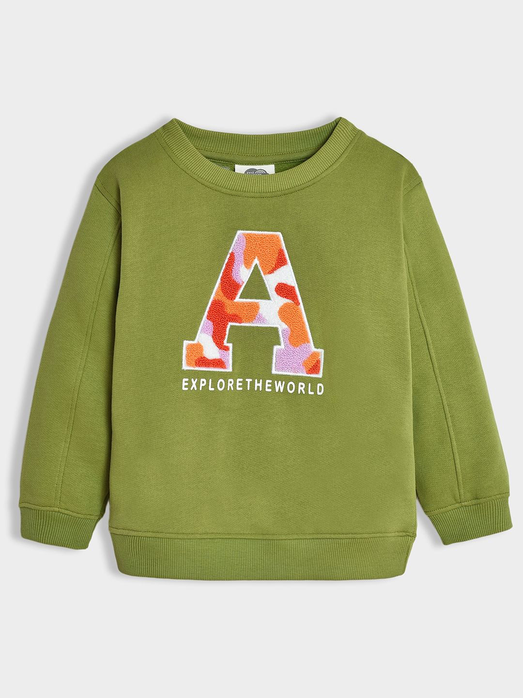 

MiArcus Unisex Kids Typography Printed Round Neck Sweatshirt, Green