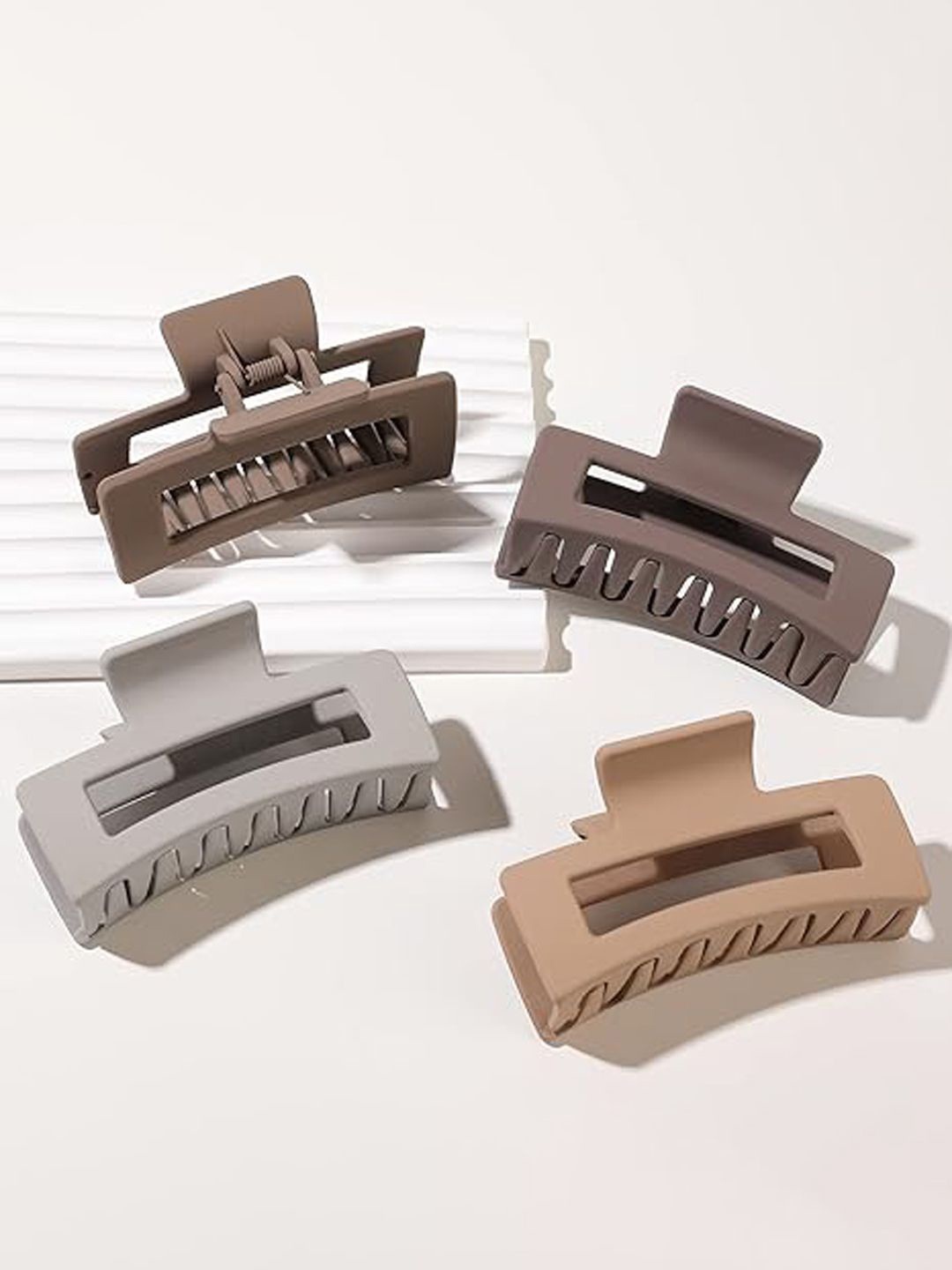 

Xivir Set of 4 Women Claw Clip, Grey