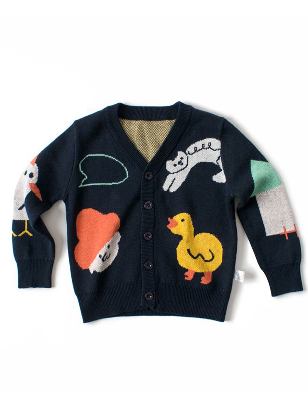 

StyleCast Unisex Kids Printed Cardigan, Navy blue