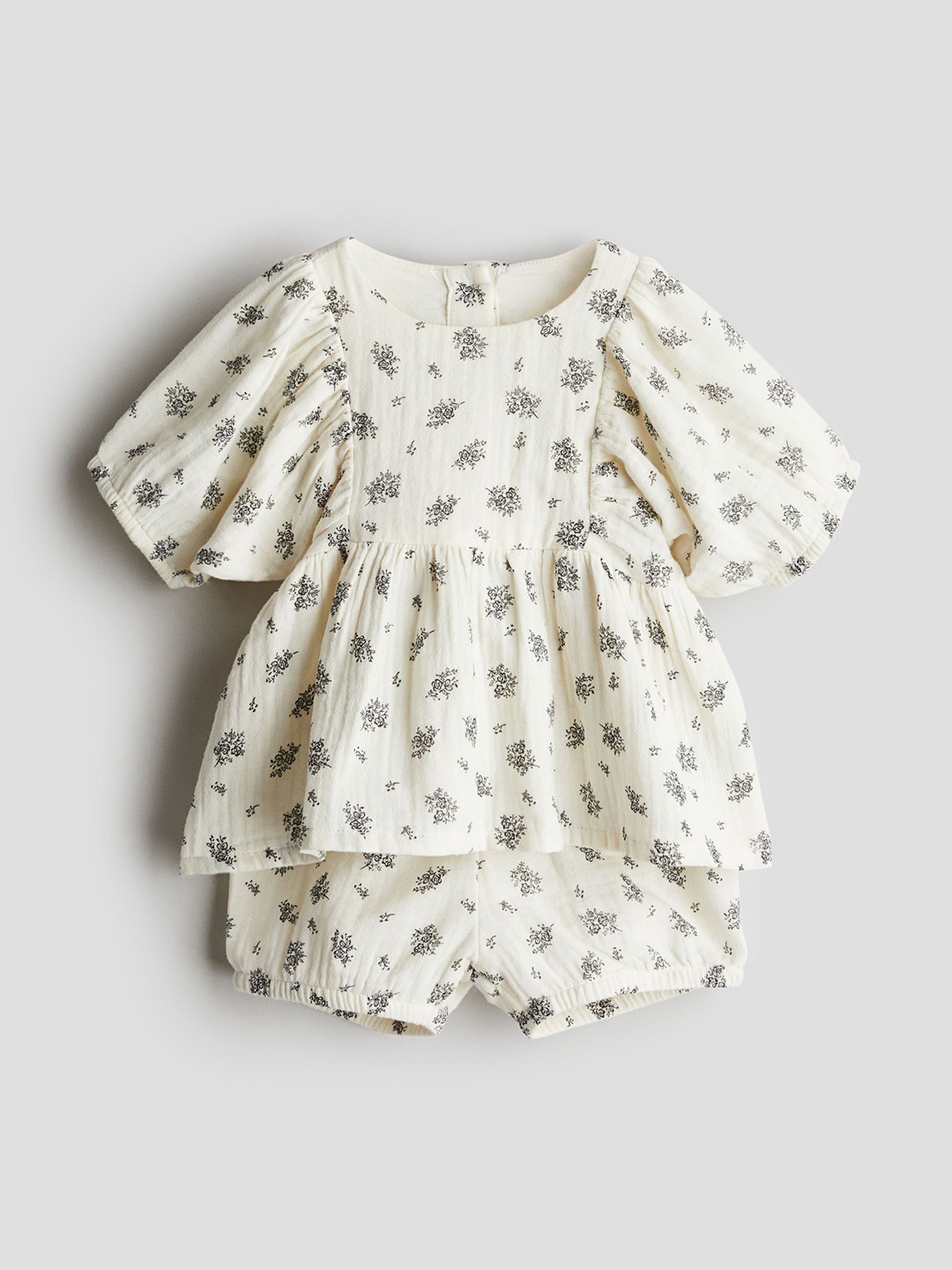 

H&M 2-Piece Patterned Set, White