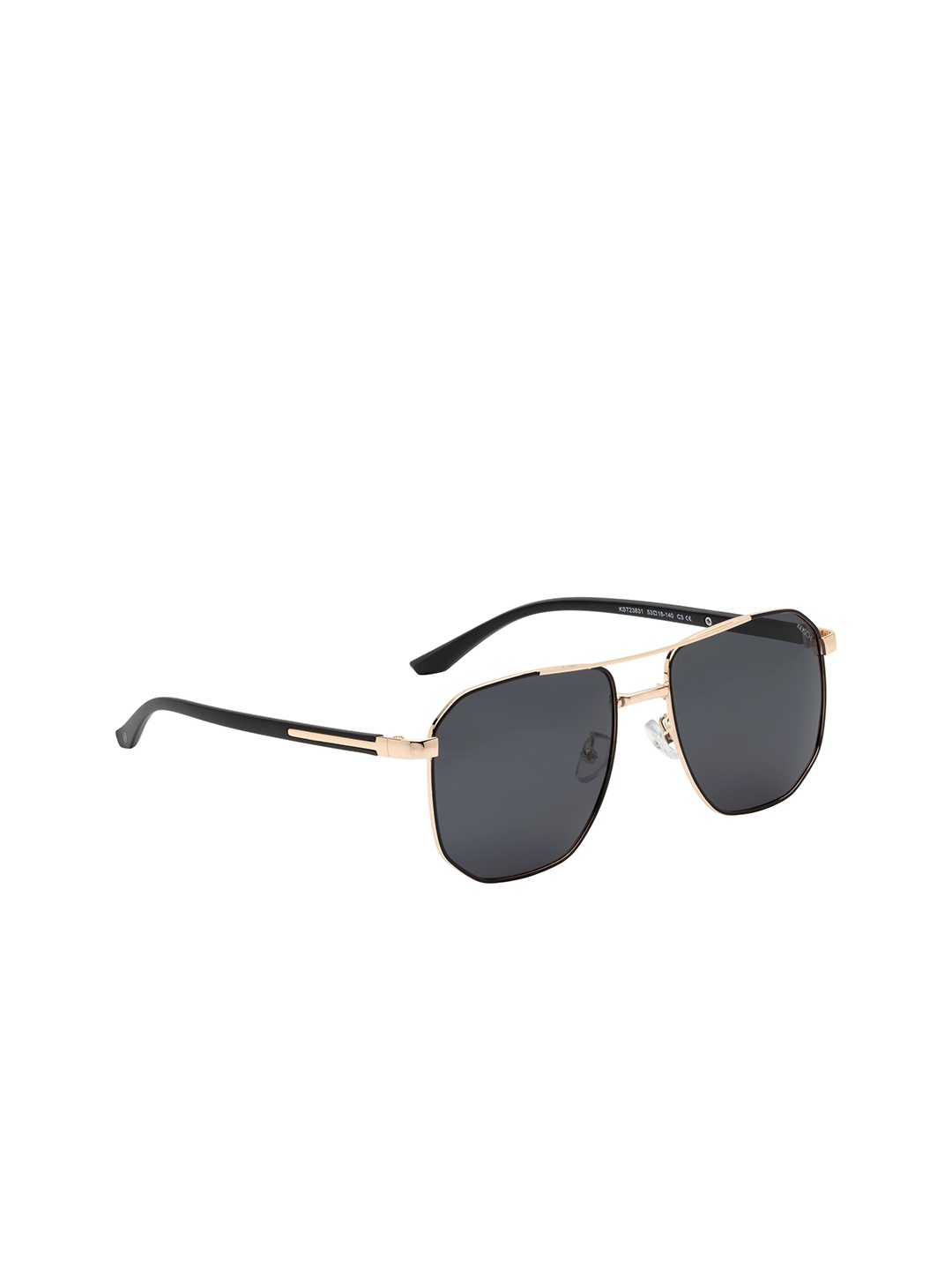 

KOSCH ELEMENTE Men Oversized Sunglasses with Polarised Lens KST 23831 C3-Gold/Black, Grey